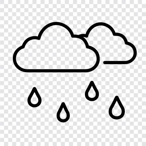 gökkuşağı, umbrellas, fırtınalar, yağmur ikon svg