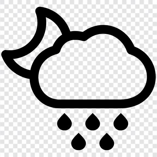 gökkuşağı, umbrellas, thunder, yağmur ikon svg