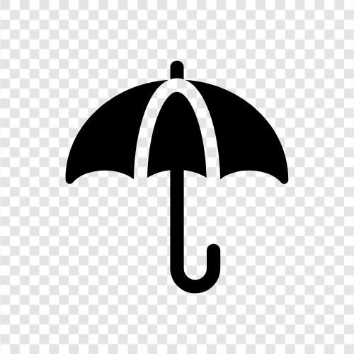 Regenmantel, Schutz, wasserdicht, Regen symbol