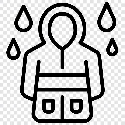 Regenmantel für Frauen, Regenmantel für Männer, Regenmantel für Kinder, Regenmantel symbol