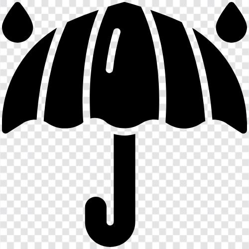 Regenmantel, wasserdicht, Abdeckung, Regenschirm symbol