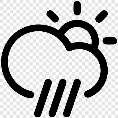 regnerischer Tag, Wetter, düster, feucht symbol