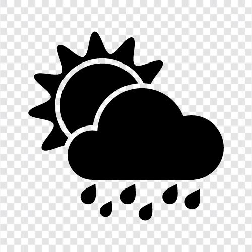 rainy day, bright, cheerful, sunny rain icon svg