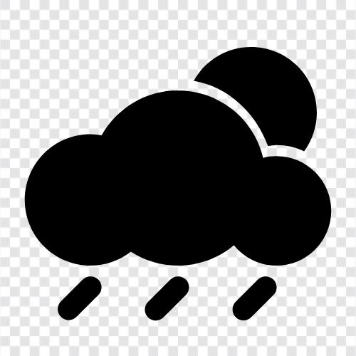 regnerischer Tag, nass, Niederschläge, Wetter symbol