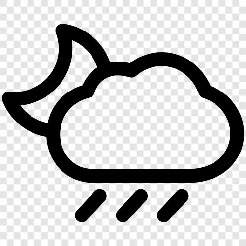 Regenzeit, Regentag, Regenschirm, Regenmantel symbol