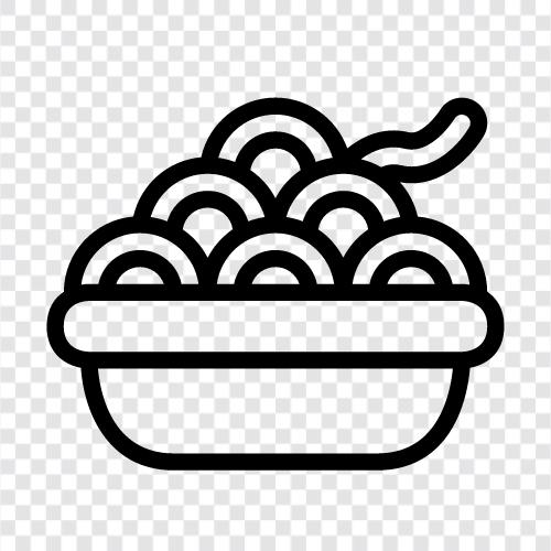 Ramen, Soba, Udon, Noodles in soup icon svg