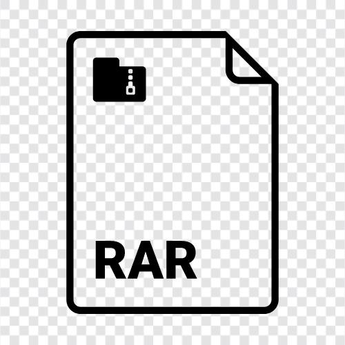 rar decompression, rar archive, rar compression, rar Значок svg