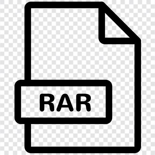 RAR files, RAR password, RAR to MP3, extract icon svg