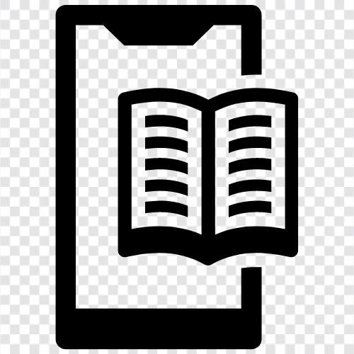 read on the go, ebook, ereader, digital book icon svg