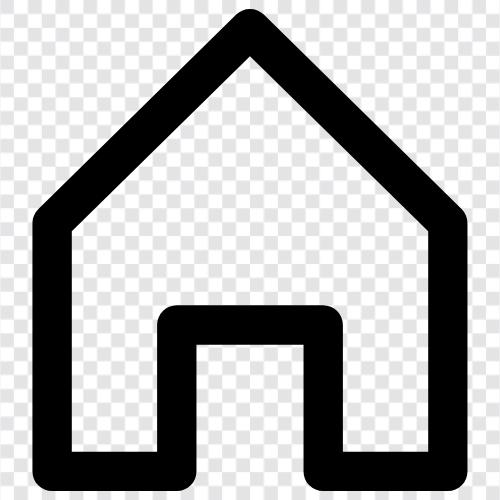 Immobilien, Verkauf, Eigentum, Vermietung symbol