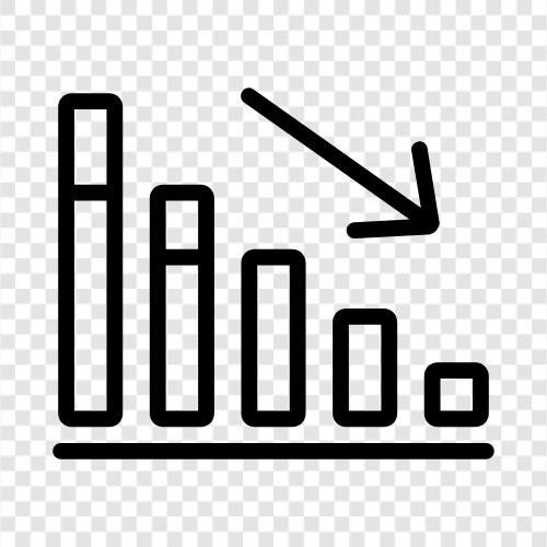 durgunluk, ekonomik, finansal, düşme ikon svg