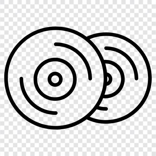 records, music, audio, audio CD icon svg