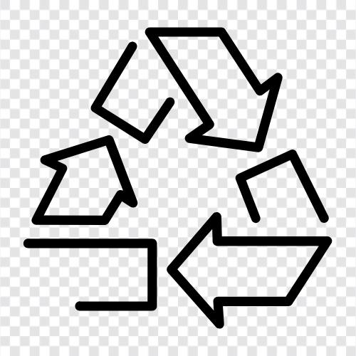 Recyclingcenter, Recycling, Kunststoffe, Aluminiumdosen symbol
