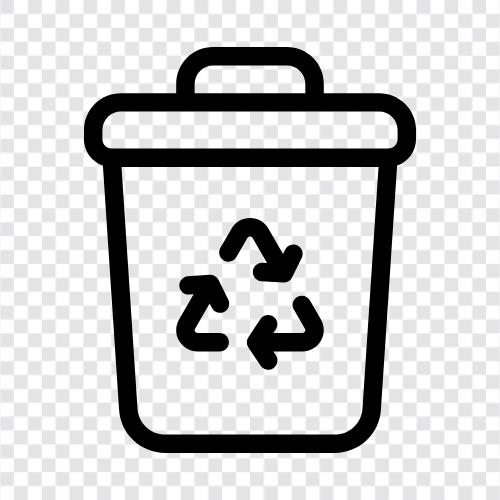 Recycling, Müll, Recyclingbehälter, Müllbehälter symbol