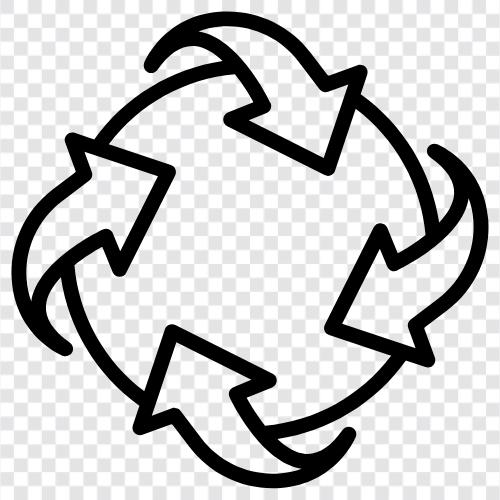 Recycling, Müll, Abfall, Grün symbol