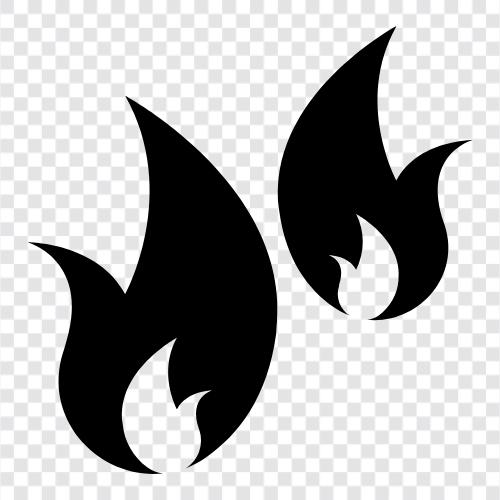 red, flames, heat, danger icon svg