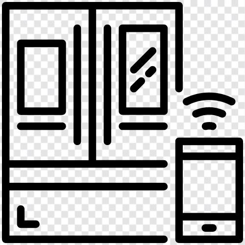 холодильник и телефон, холодильники и приложения для телефонной связи, холодильник и зарядка для телефонной связи, холодильник Значок svg