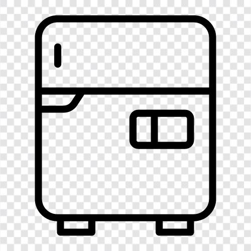 refrigerator, freezer, ice maker, food icon svg