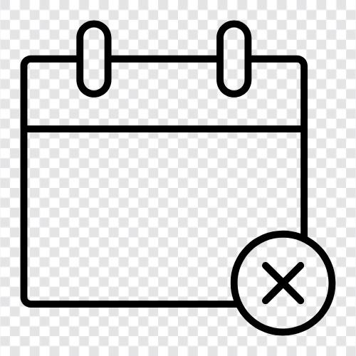 Remove schedule from, Remove schedule icon svg