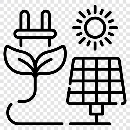Renewable Energy, Solar Energy, Wind Energy, Eco Power icon svg
