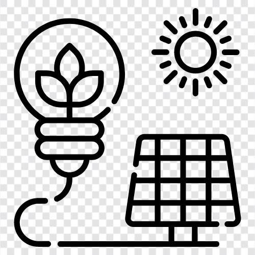 Erneuerbare Energien, saubere Energie, umweltfreundliche Energie, nachhaltige Energie symbol