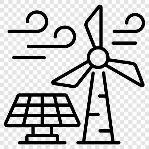 renewable energy, solar panels, solar energy, wind power icon svg