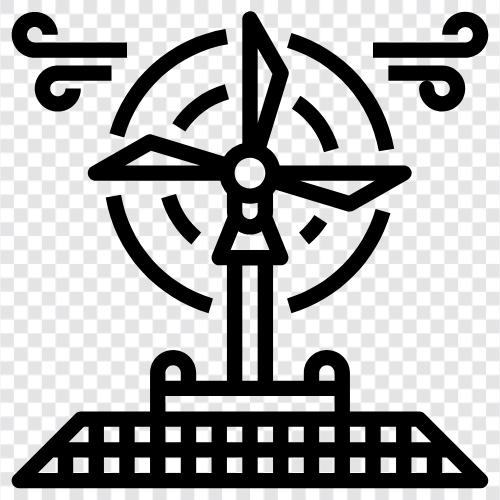 Erneuerbare Energien, Windenergie, Windenergieanlagen, grüne Energie symbol