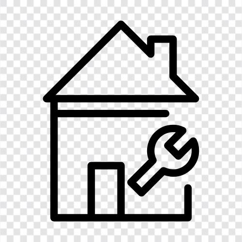 repair house, home repair, fix house, home improvement icon svg