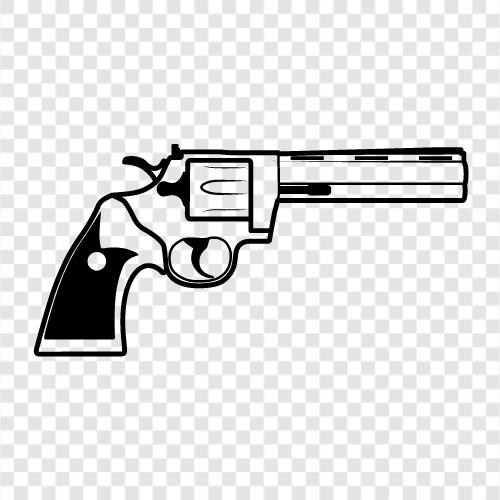 revolver, double action, semiautomatic, 9mm icon svg