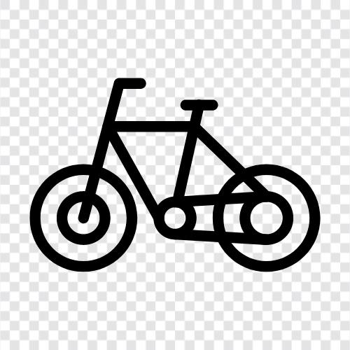 Fahrrad, Fahrradweg, Fahrradständer, Fahrradladen symbol