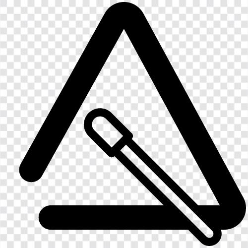 rechtes Dreieck, gleichschenkliges Dreieck, trapezförmig, gleichseitiges Dreieck symbol