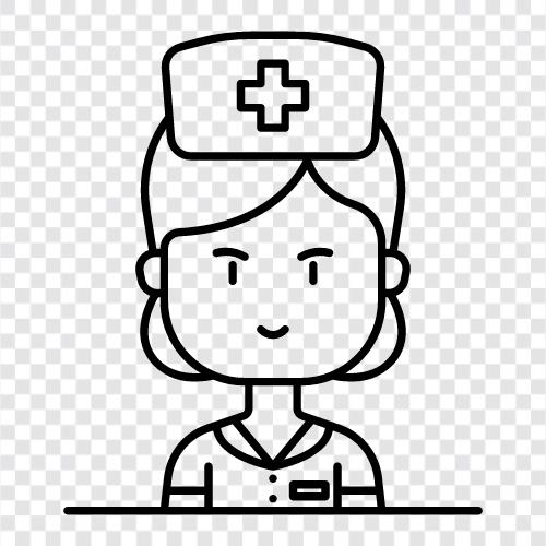 RN, registered nurse, certified nurse assistant, nurse practitioner icon svg