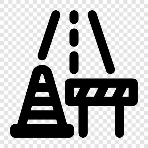 road construction equipment, road construction site, asphalt, concrete icon svg