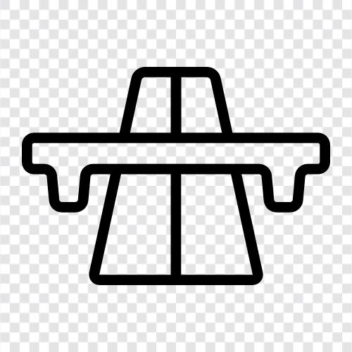 Straße, Autobahn, Mautstraße, Brücke symbol