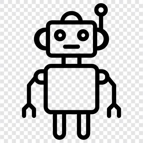 robot makers, robot arms, robot technology, robot ethics icon svg