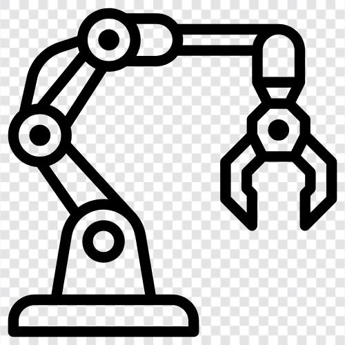 роботизированные системы рук, роботизированная технология рук, применение роботизированных рук, роботизированная рука Значок svg