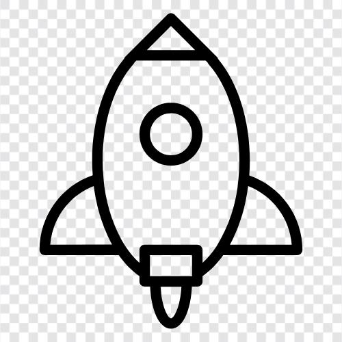 Raketenabschuss, Startrampe, Weltraum, Raumflug symbol