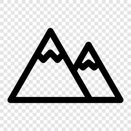 Rocky, Peaks, Summit, Alpine icon svg