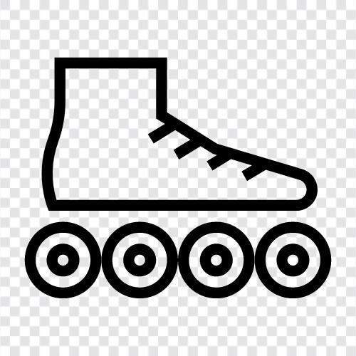 Roller Derby, Rollerblades, Skateboard, Skating icon svg