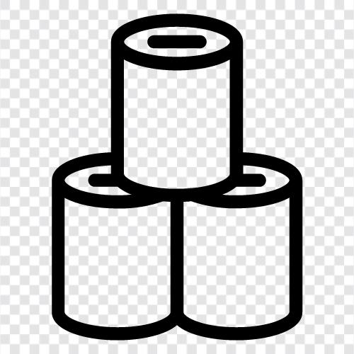 rolls, tissue, bathroom, cleaning icon svg