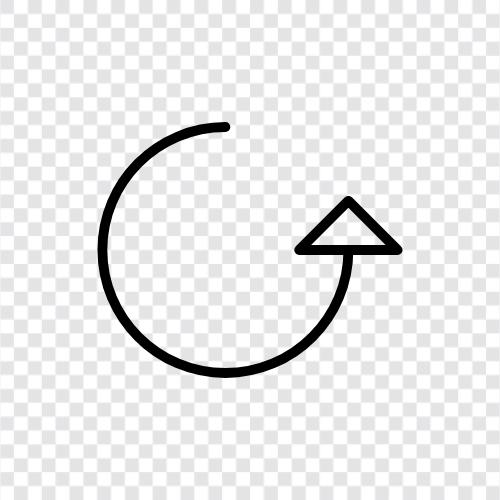 rotate around, rotate in a circle, rotate counterclockwise, rotate up icon svg