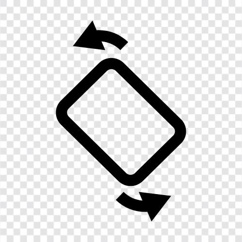 Rotationsgeschwindigkeit, Rotationswinkel, Rotationsradius, Rotation symbol