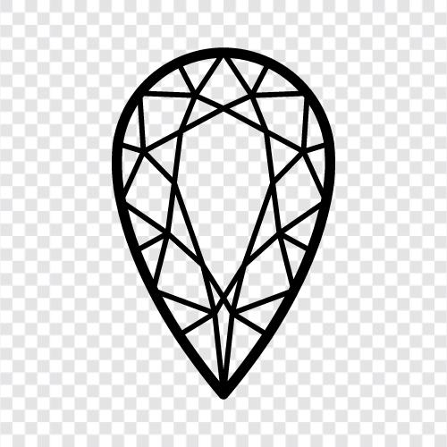 round diamond, marquise diamond, oval diamond, pear diamond icon svg