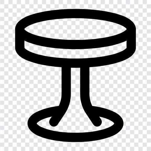 runder Tisch, quadratischer Tisch, eleganter Tisch, moderner Tisch symbol