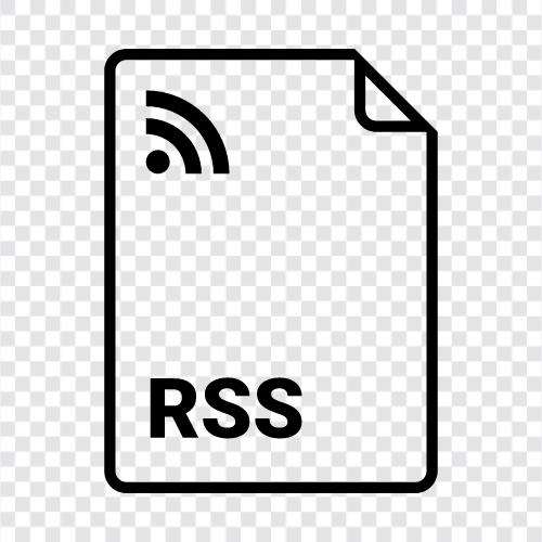 RSS Feed, RSS Reader, RSS File Manager, RSS Aggregator symbol