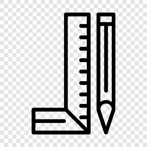 Lineal und Kompass, Lineal und gerader Rand, Lineal und Protraktor, Lineal symbol