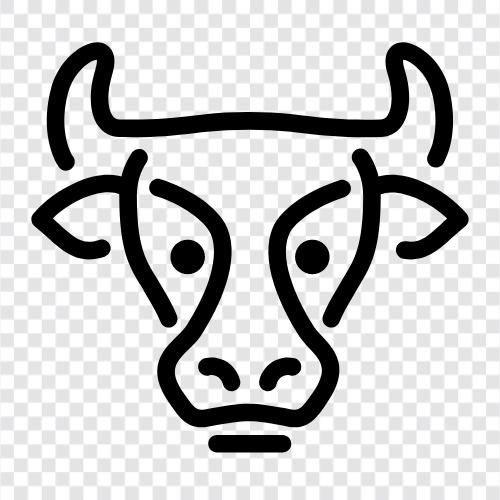 ruminants, meat, milk, beef icon svg