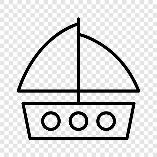 sailboat, cruising, fishing, sailing icon svg