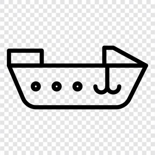 Segelboot, Kreuzer, Angelboot, Motorboot symbol