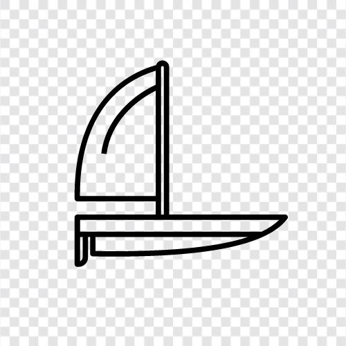 Segeln, Kreuzfahrt, Segelboot, Segelsimulator symbol